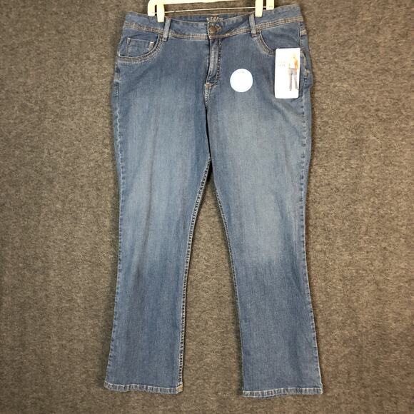 Riders Jeans Womens 16W Slender Stretch Boot Cut 38x31 Light Wash Denim by Lee - Picture 2 of 13